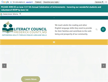 Tablet Screenshot of frederickliteracy.org
